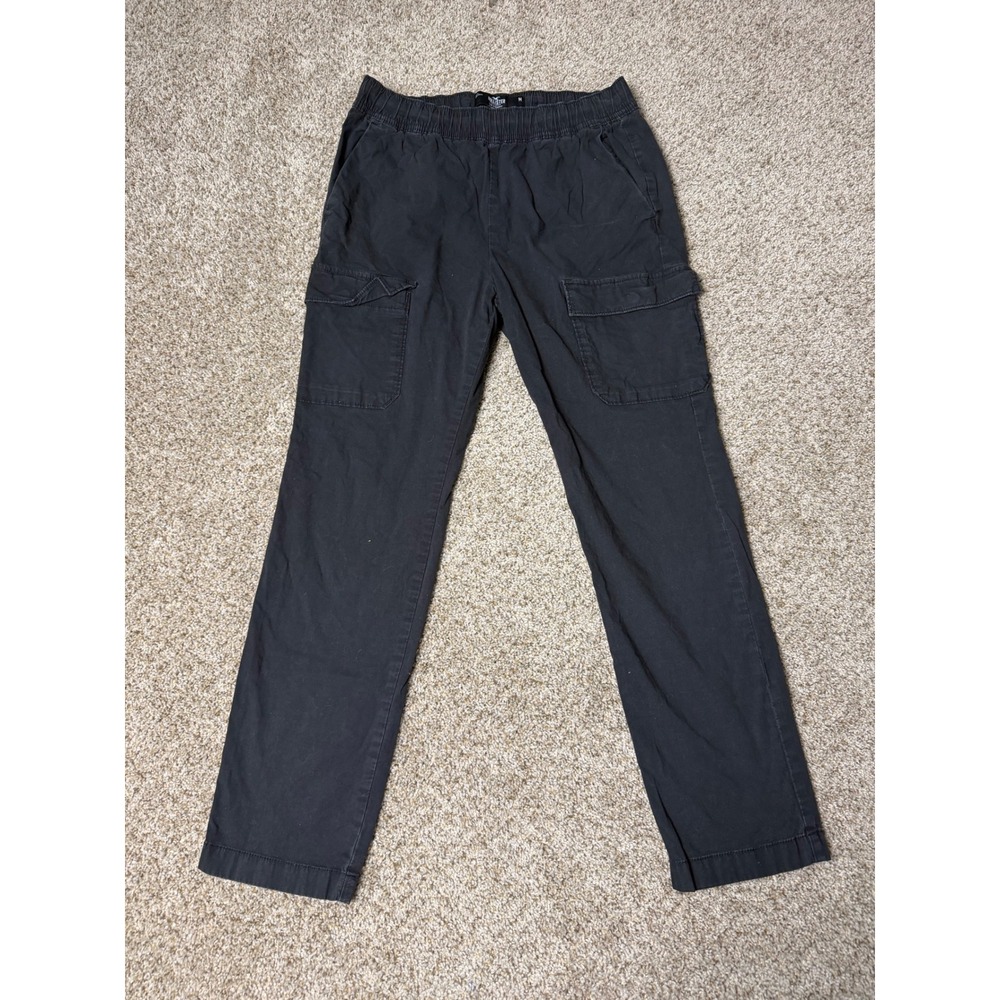 Hollister Mens Slim Straight Cargo Pants Black Epic Flex Jogger Size M